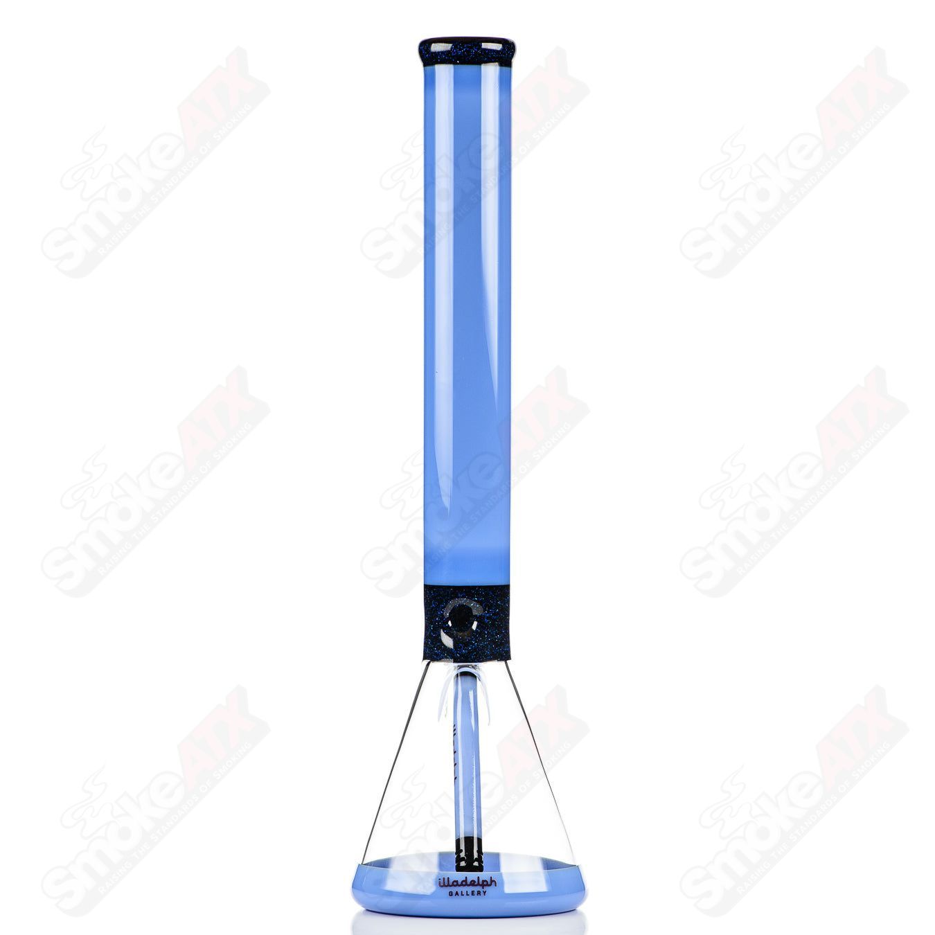 Illadelph Crushed opal & Milky Blue Spiral Beaker - Smoke ATX