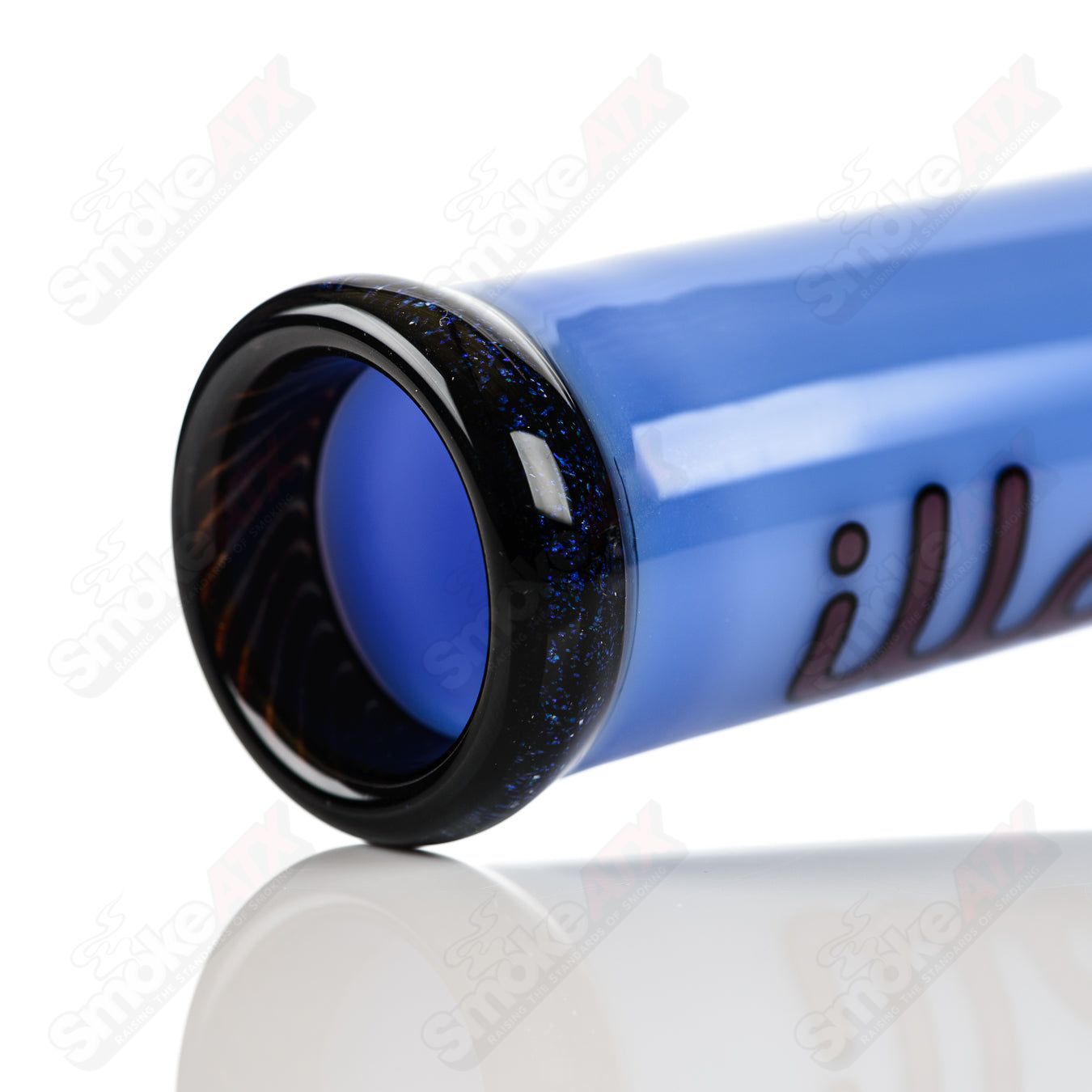 Illadelph Crushed opal & Milky Blue Spiral Beaker - Smoke ATX