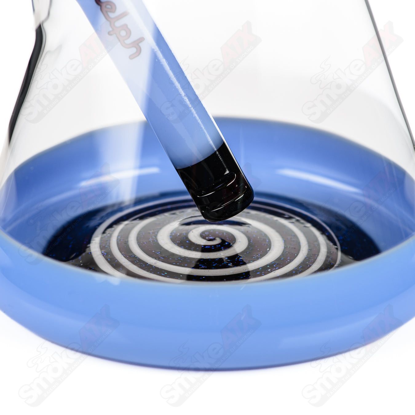Illadelph Crushed opal & Milky Blue Spiral Beaker - Smoke ATX