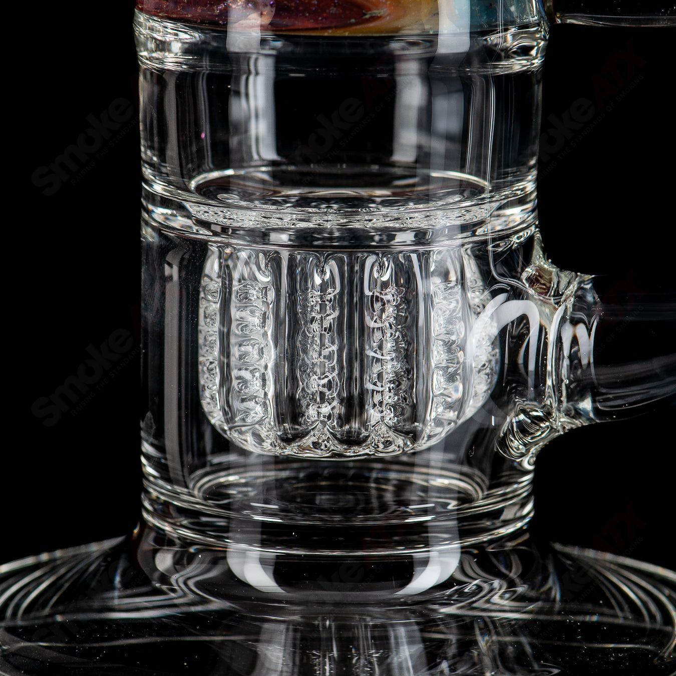 12.5" Purple Blue White Apolocoline Straight Tube w/14m Bowl Dirty Rico Glass x Nobody Glass