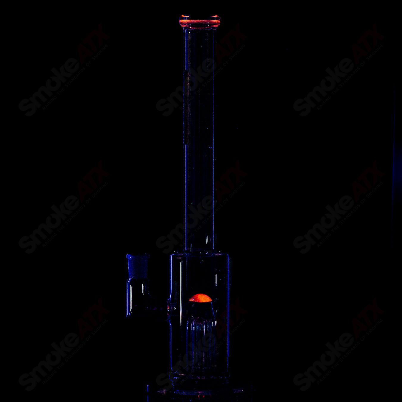 #1 14mm Mini Tree w/ Color Accents Toro Glass - Smoke ATX