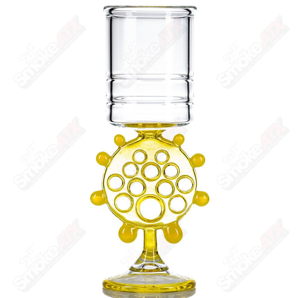 Swiss Perc - Nate Dizzle X Ben Belgrad - (UV) Footed Wine Goblet (Signed #1- 2016) - Smoke ATX