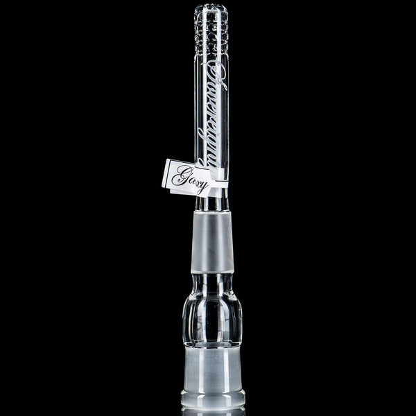 18/18mm 4.5" 180 Gridded Downstem  (Galaxy) Sovereignty Glass - Smoke ATX 