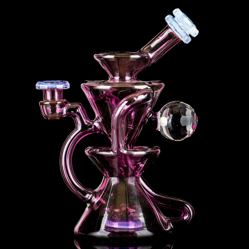 #2 Faceted Two & Through Full-Size Recycler w/ Opal by Captn Chronic