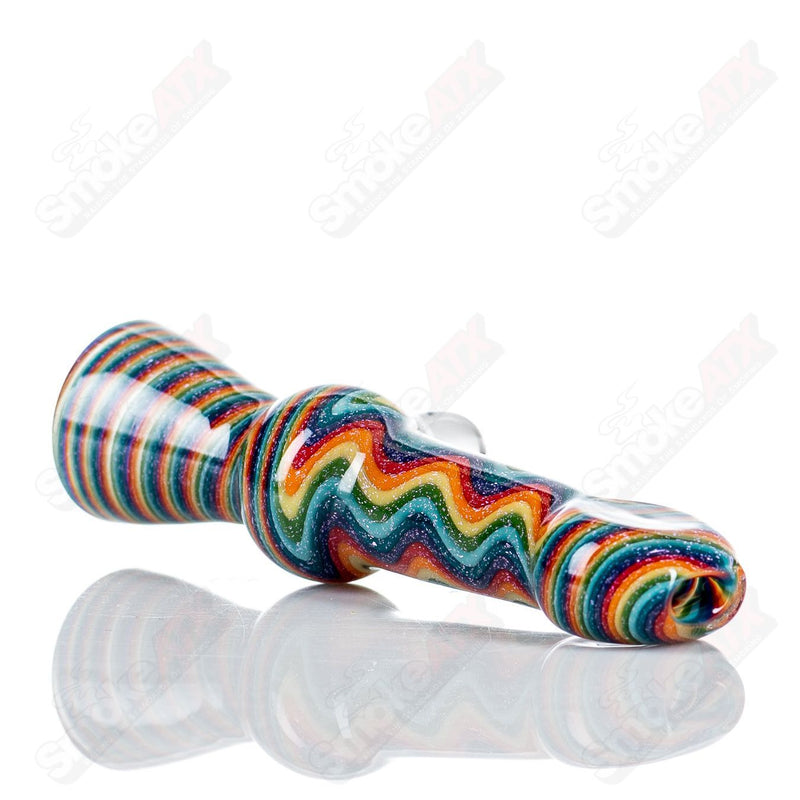 #3 Rainbow Dichro Line Work Chillum by Shane Smith