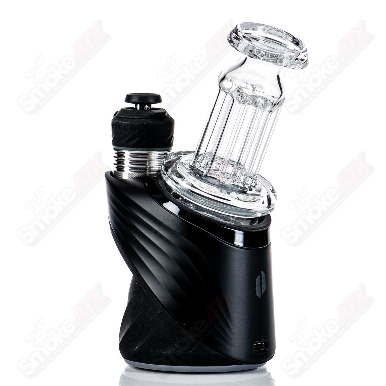Classic Logo 6 Pillar Dry Puffco Top Leisure Glass - Smoke ATX 
