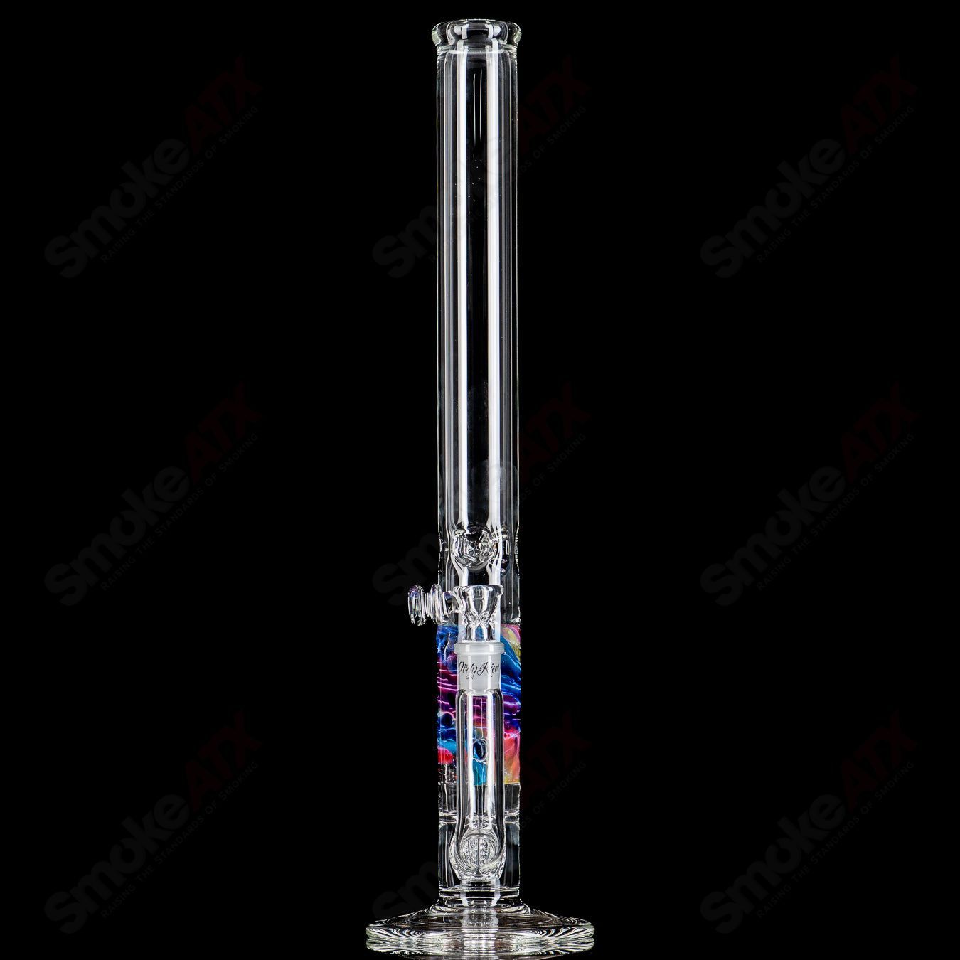 20" Rainbow  Fade Apolocoline Straight Tube w/14m Bowl by Dirty Rico Glass x Nobody Glass