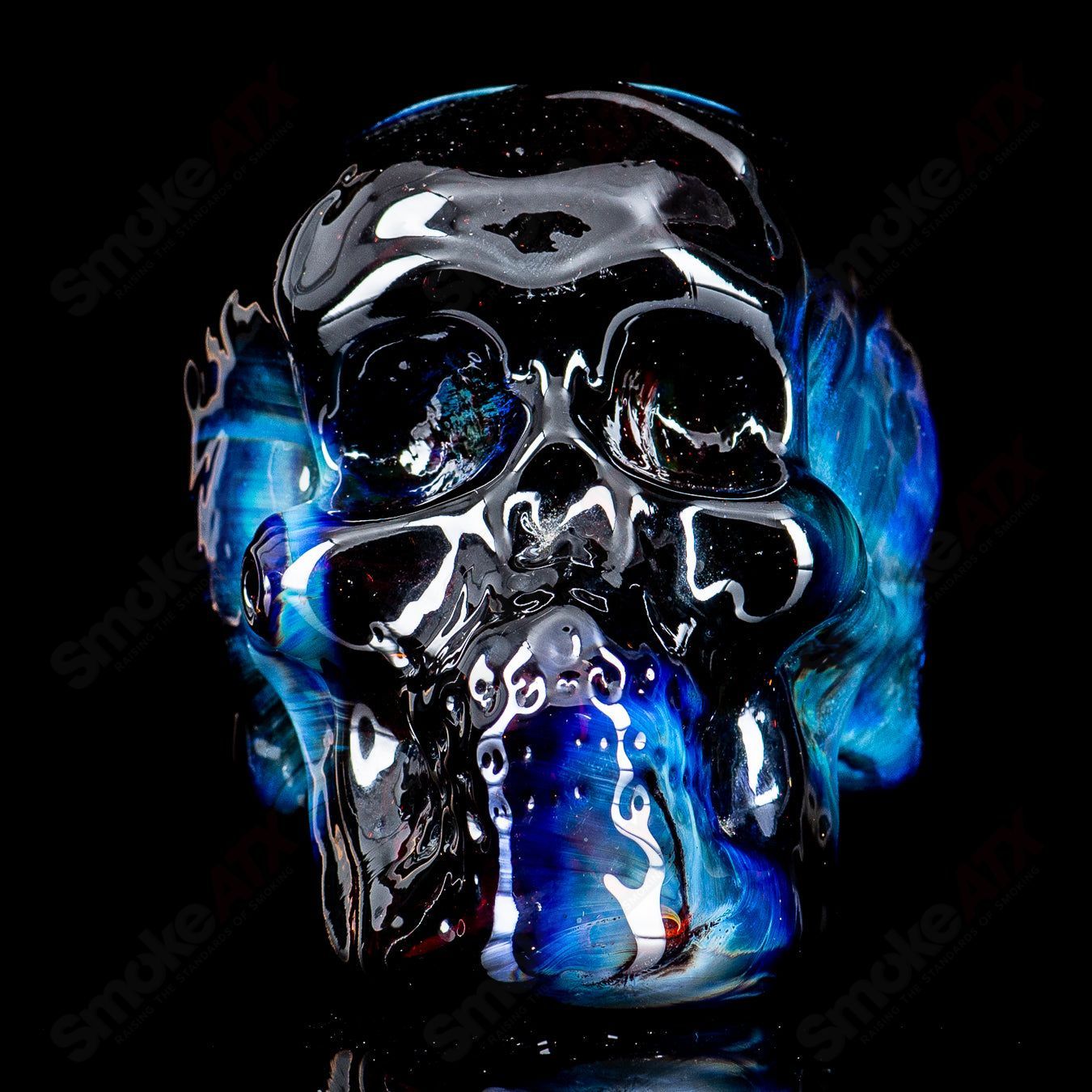 Fumed  Skull Dry Pipe by Team Snodgrass - Smoke ATX 