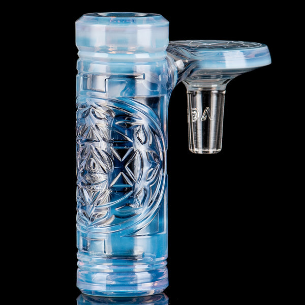 Fumed Merkaba Flower Dry Catcher Avant-Garde Glass - Smoke ATX