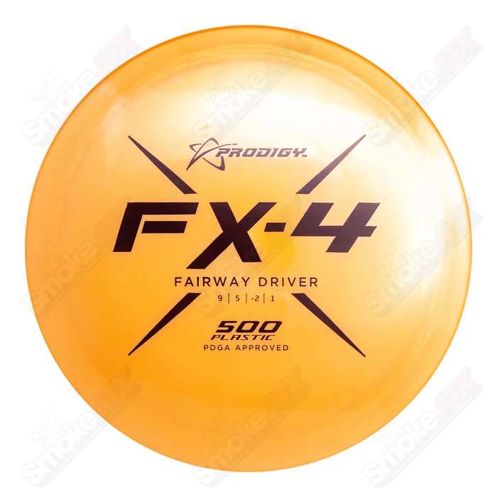 170-176g Orange FX-4 Fairway Driver Disc - 500 Plastic Prodigy Disc - Smoke ATX 