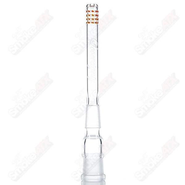 18/18mm 5.5" Amber Purple Color Accent 360 Gridded Downstem Sovereignty Glass - Smoke ATX 