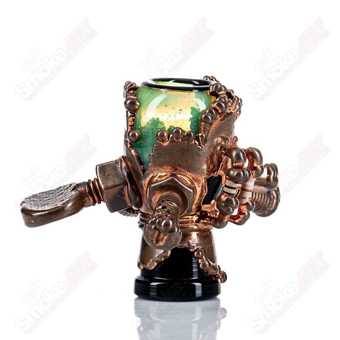 #3 14mm Slyme Electroformed Dome Slide by Snic Glass - Smoke ATX