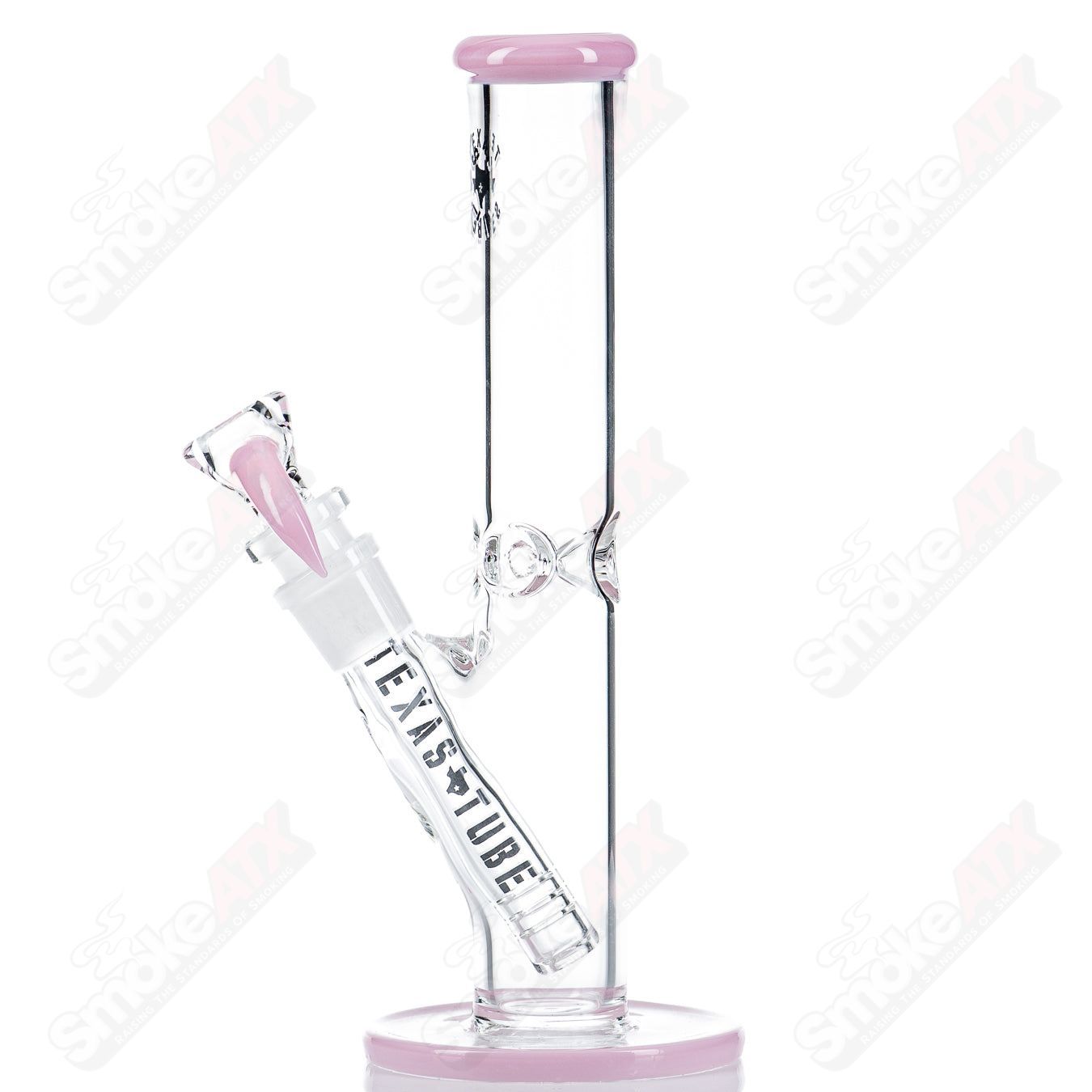 8.5in 14mm (Pink Cadillac) Straight Tube Texas Tubes - Smoke ATX 