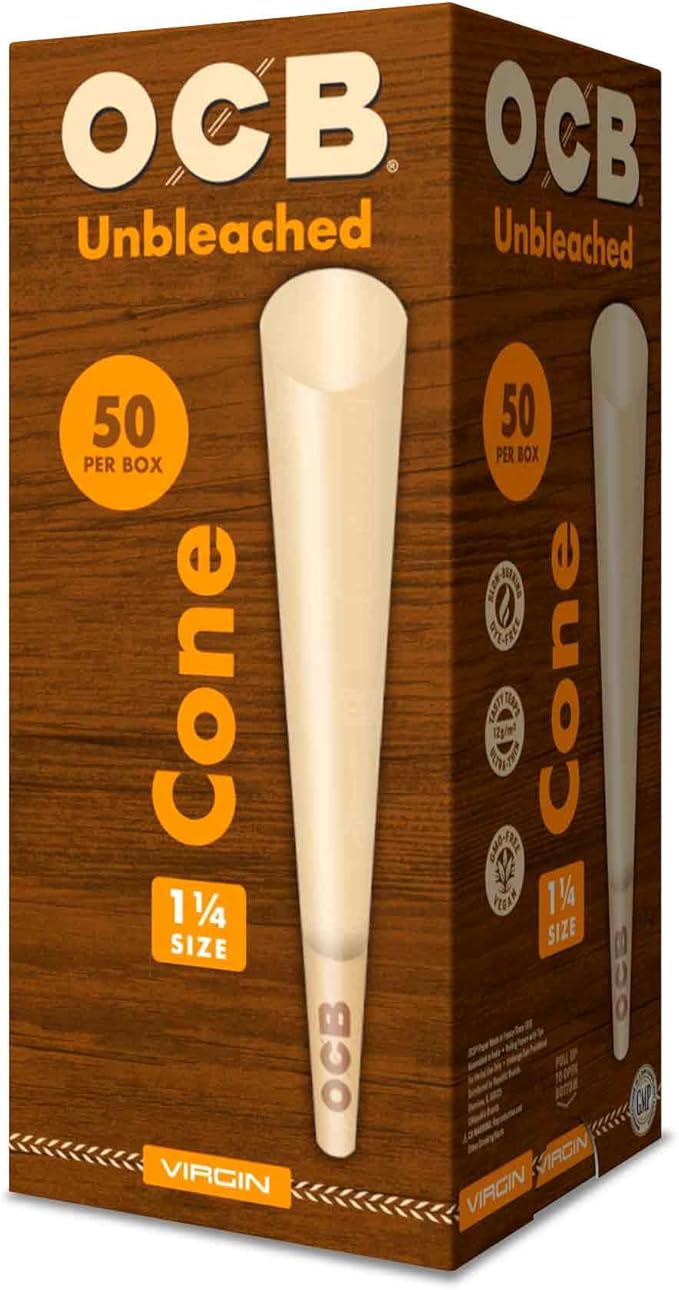 50pk Unbleached 1 1/4 Cones OCB