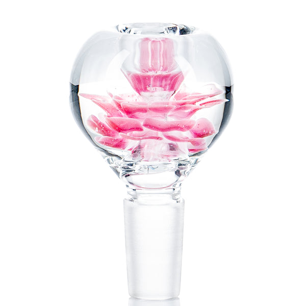 #3 14mm Flower Marble Bowl by Swan Glass - Smoke ATX