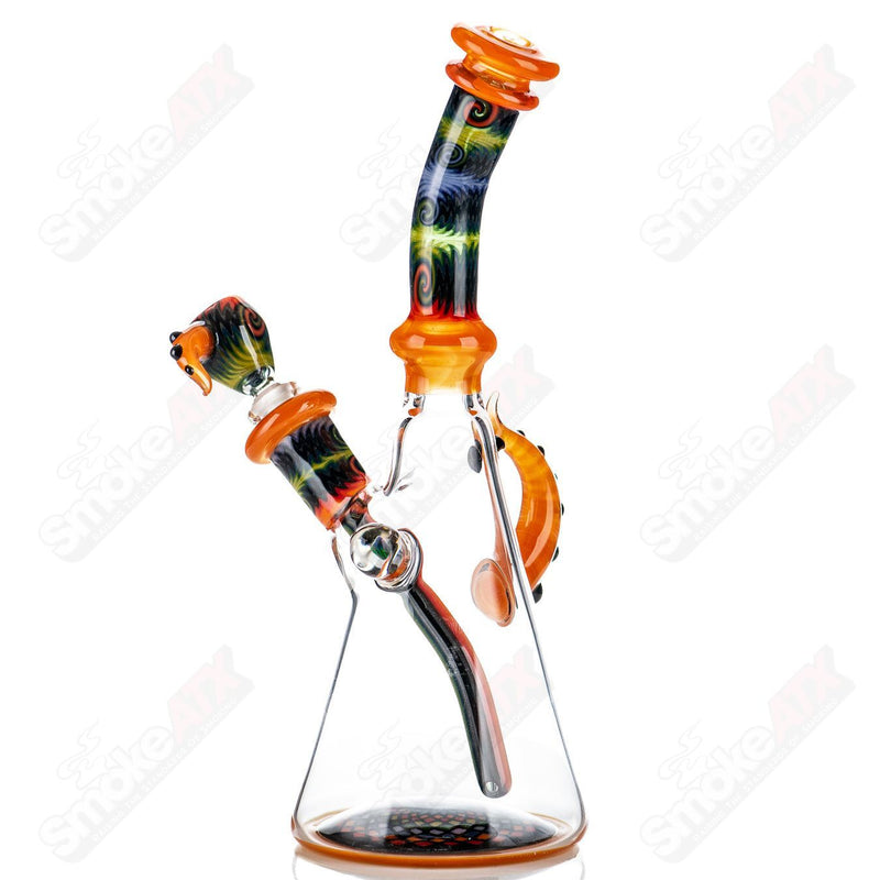 Orange Wig Wag Tube w Slide by Devon Glass - Smoke ATX