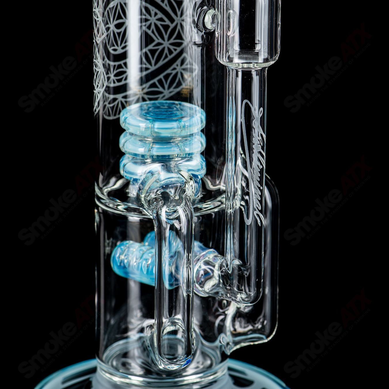 (Marina) 2x2 Fusion Perc Tube by Subliminal Glass