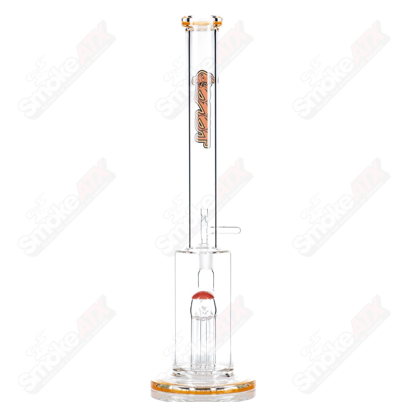 #1 14mm Mini Tree w/ Color Accents Toro Glass - Smoke ATX