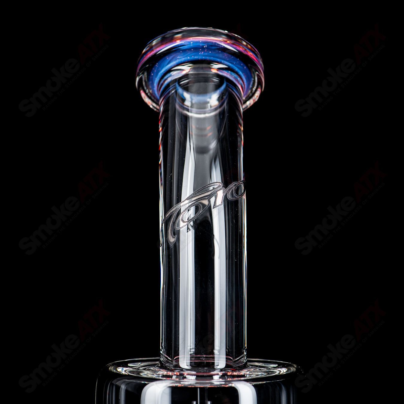 Double Micro 13/13 Arm Perc with worked sections by Toro Glass - Smoke ATX 