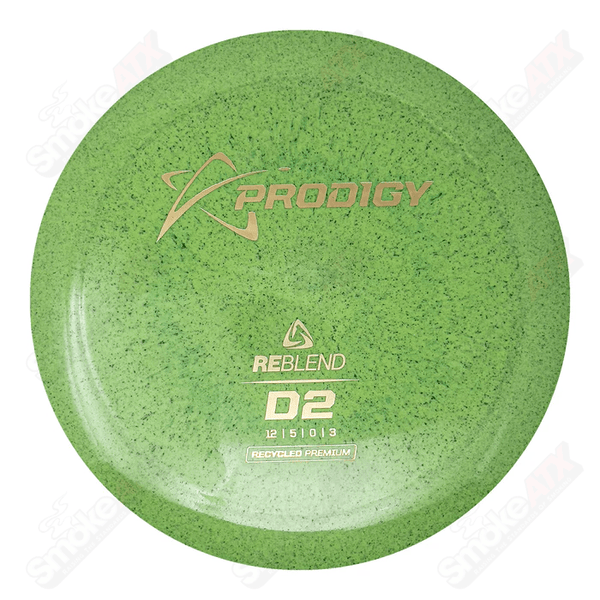 170-174g D2 Green Distance Driver Disc  - Reblend Plastic Prodigy Disc - Smoke ATX 