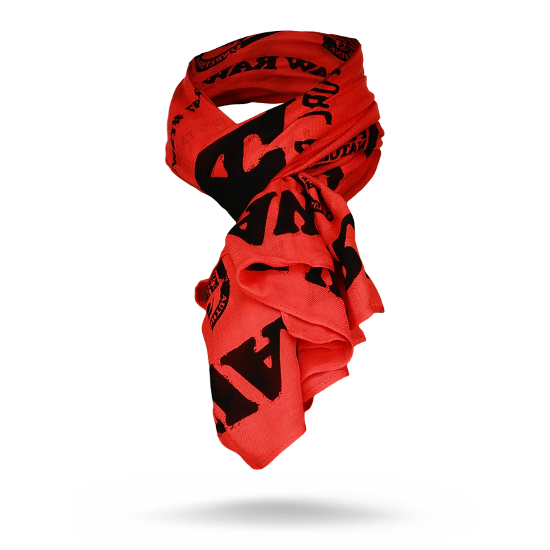RAW Black on Red Fashion Scarf