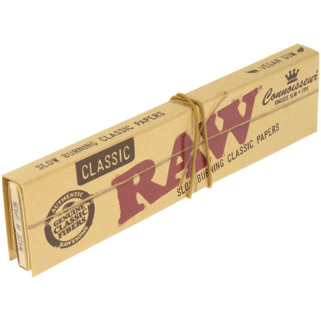 King Size Connoisseur Classic Slim w Tips RAW - Smoke ATX