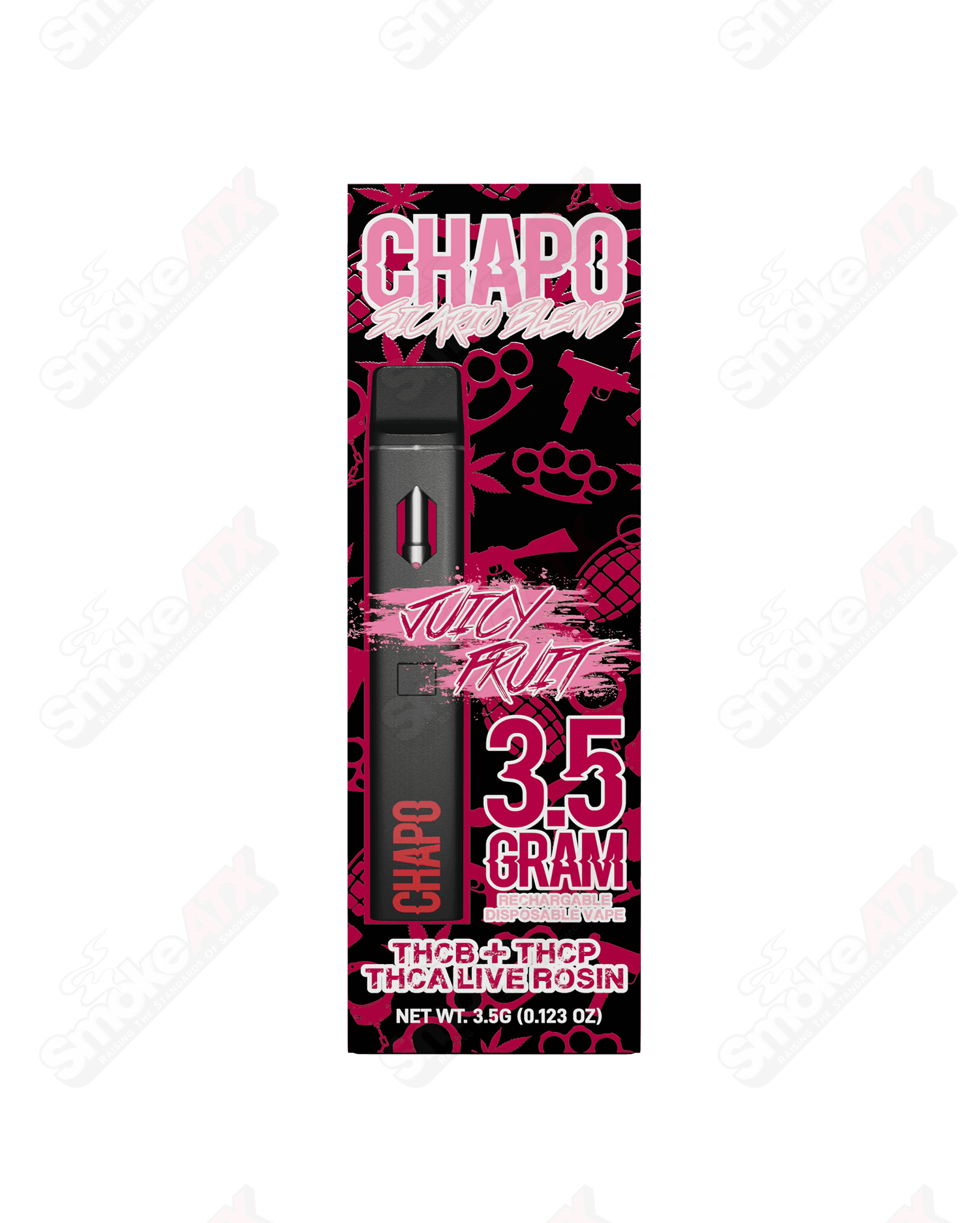 3500mg Juicy Fruit Sicario Blend Disposable THC-A / THC-B / THC-P Chapo Extrax - Smoke ATX 