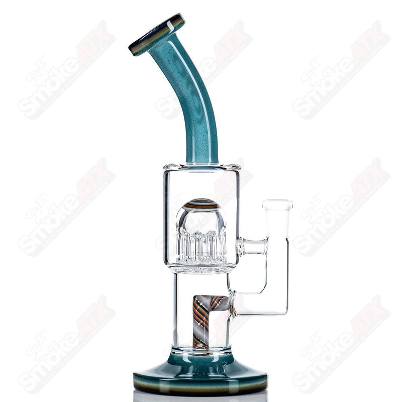 10mm Double Macro w/ Full Color Foot+Mouthpiece by Toro Glass