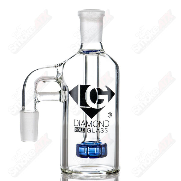 14/90 Blue Accent Ash Catcher Diamond Glass - Smoke ATX