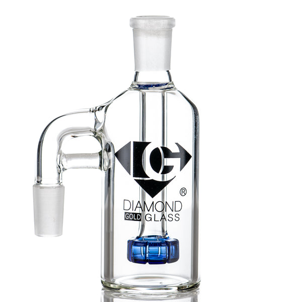 14/90 Blue Accent Ash Catcher Diamond Glass - Smoke ATX