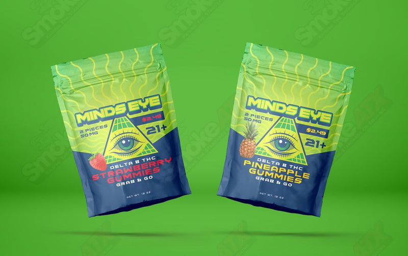 50mg 2ct Green Apple Grab N Go D9 Gummies Minds Eye - Smoke ATX 