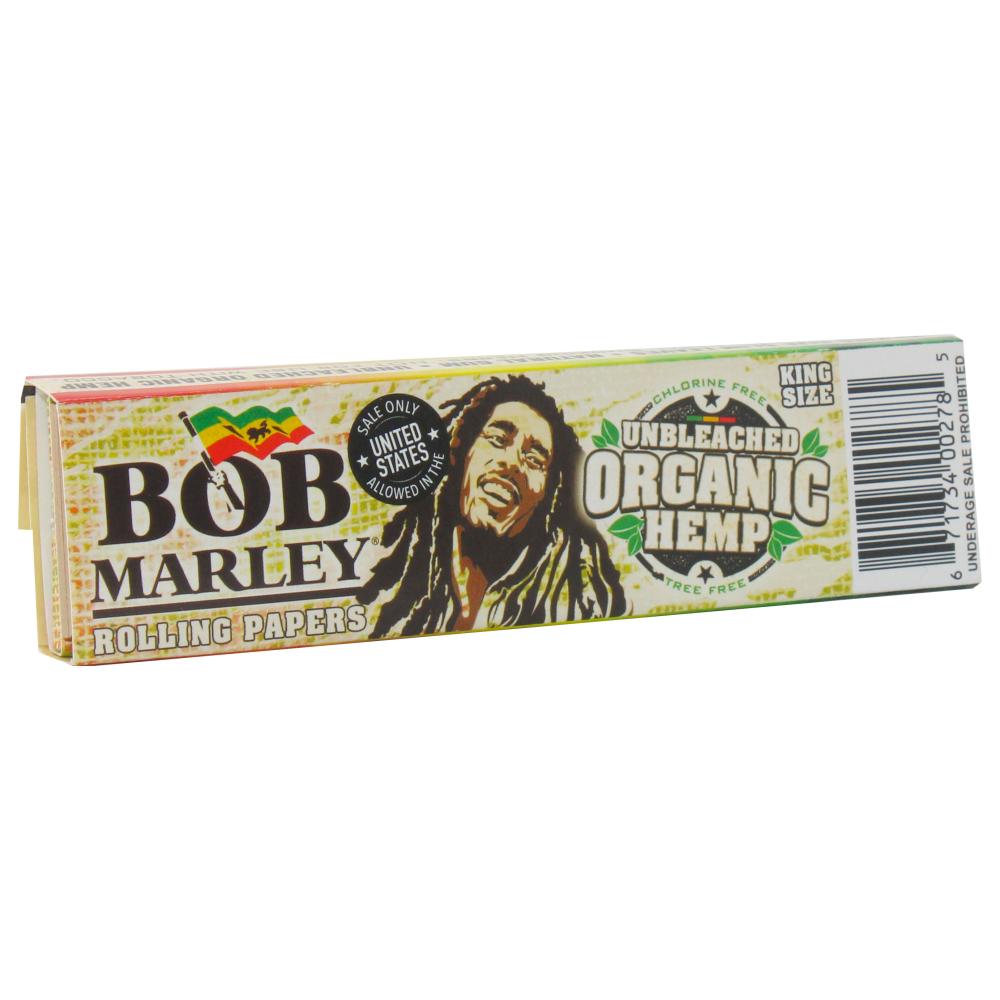 King Size with Tips Organic Hemp Bob Marley Papers - Smoke ATX 