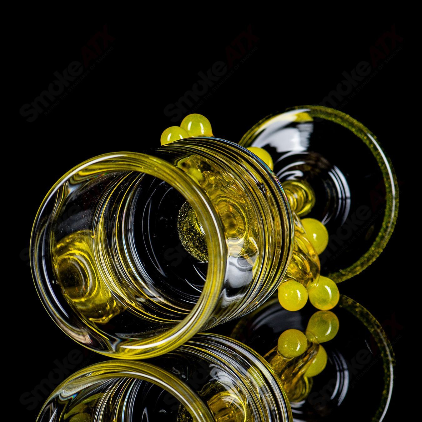 Swiss Perc - Nate Dizzle X Ben Belgrad - (UV) Footed Wine Goblet (Signed #1- 2016) - Smoke ATX