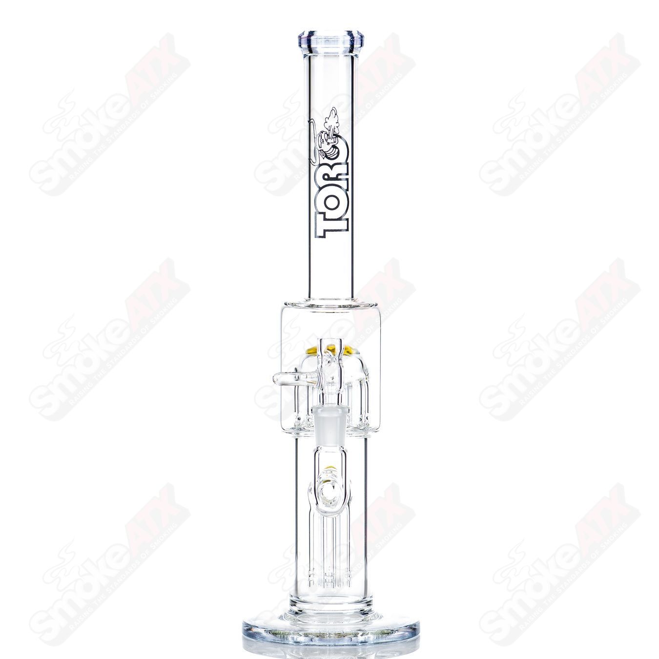 #1 14mm Mini 7/13 Arm Perc w Color Cap Toro Glass - Smoke ATX