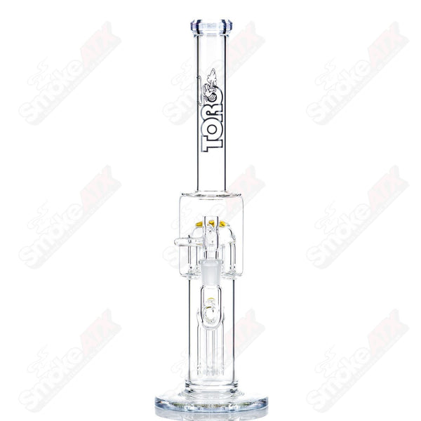 #1 14mm Mini 7/13 Arm Perc w Color Cap Toro Glass - Smoke ATX