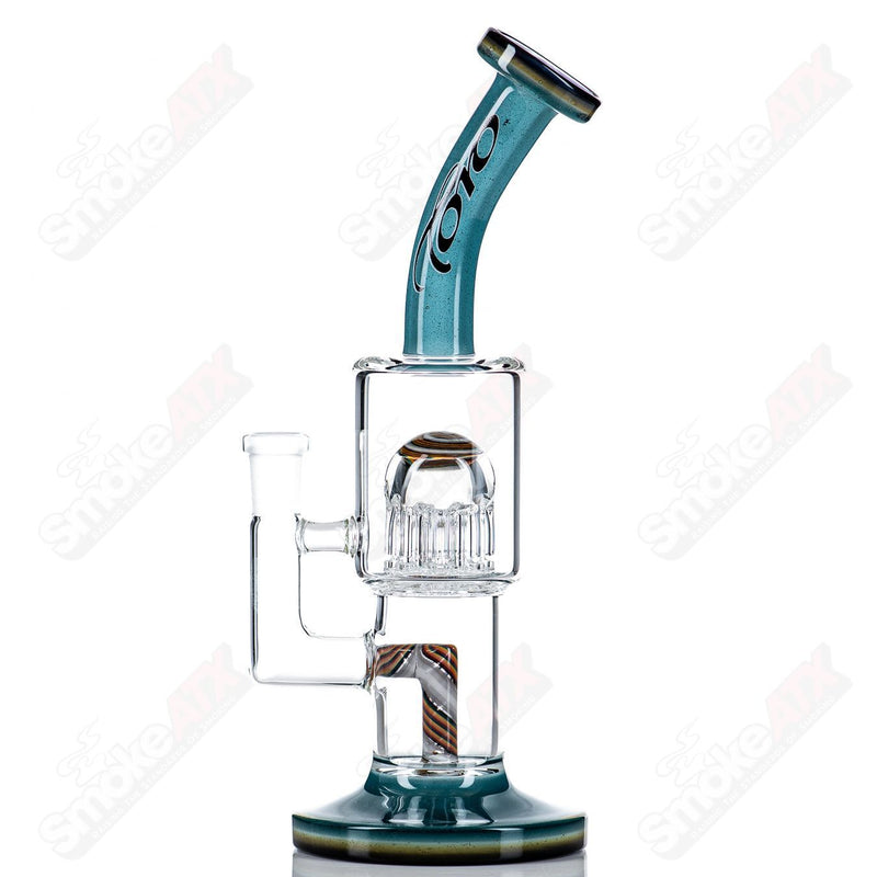 10mm Double Macro w/ Full Color Foot+Mouthpiece by Toro Glass