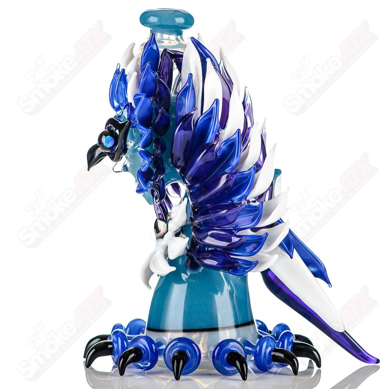 Lace Face Blue Jay Recycler (2 of the Bird Series) - Smoke ATX