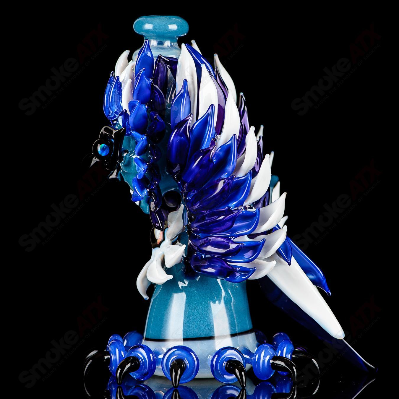 Lace Face Blue Jay Recycler (2 of the Bird Series) - Smoke ATX