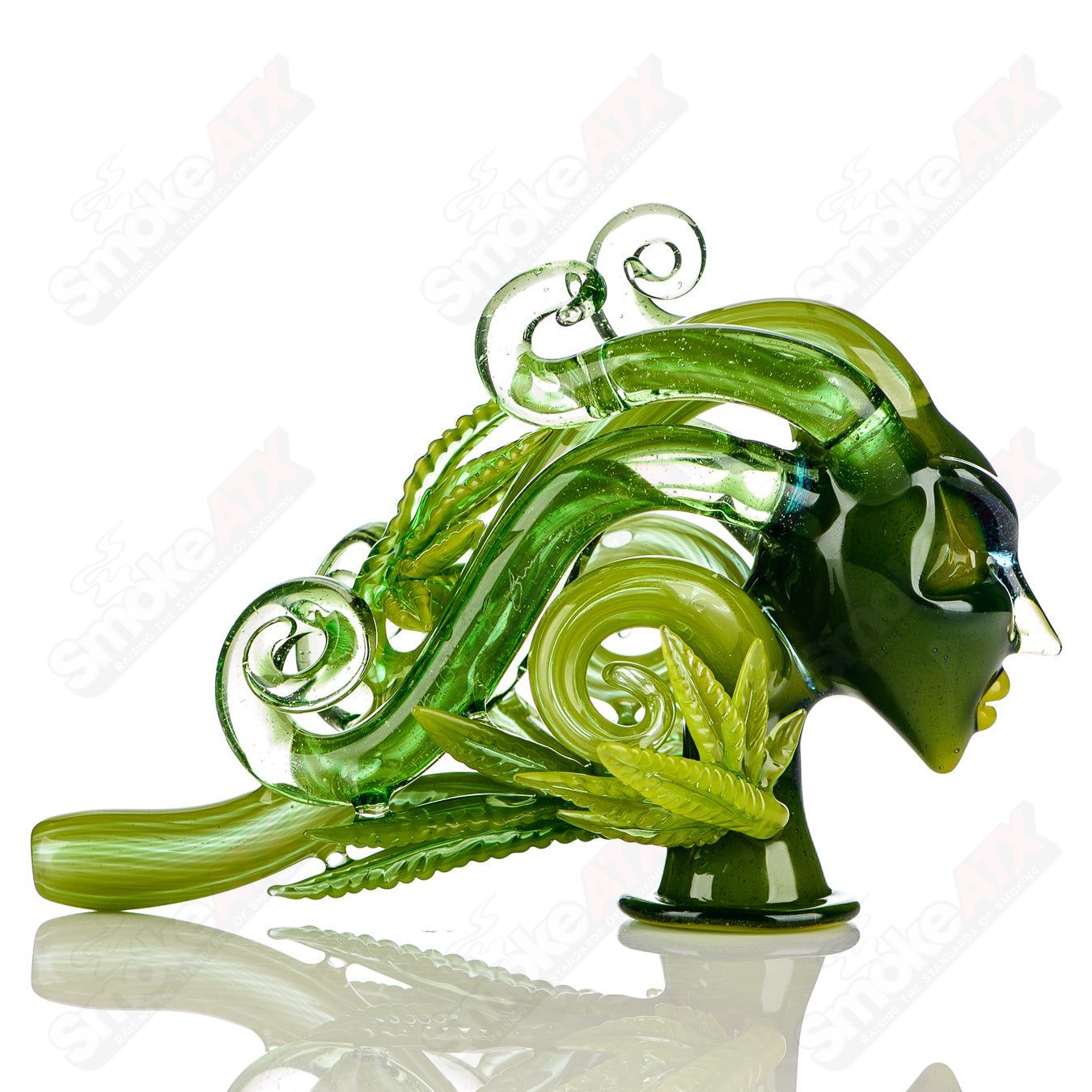 Lace Face Ganja Goddess Hashlock Dry Pipe (Signed 104) - Smoke ATX