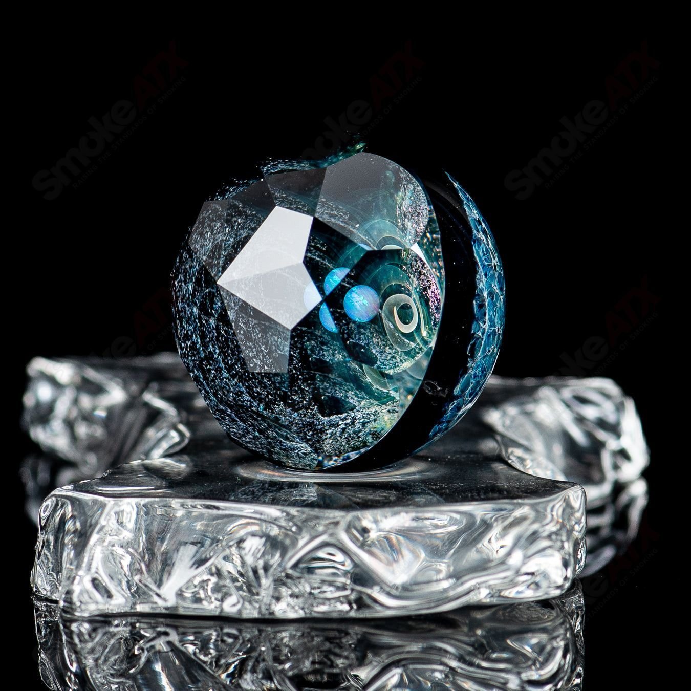 Large Space Slurper Marble Collab Eric Mort x Fatal Facets - Smoke ATX