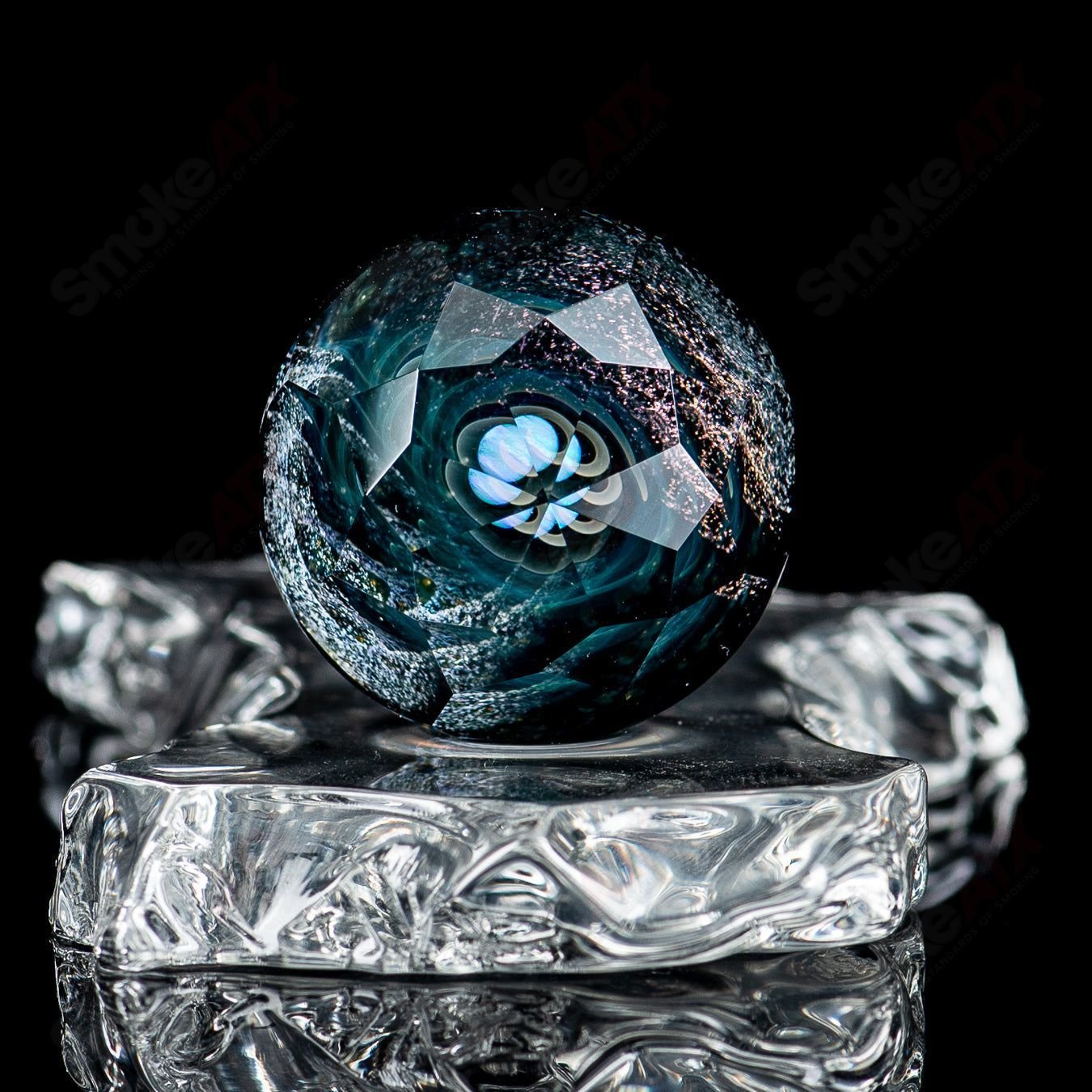 Large Space Slurper Marble Collab Eric Mort x Fatal Facets - Smoke ATX