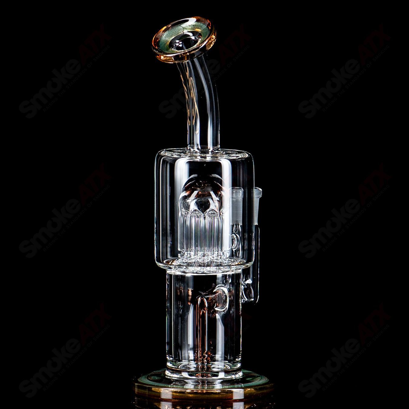#3 10mm Double Macro with Color Caps by Toro Glass - Smoke ATX 