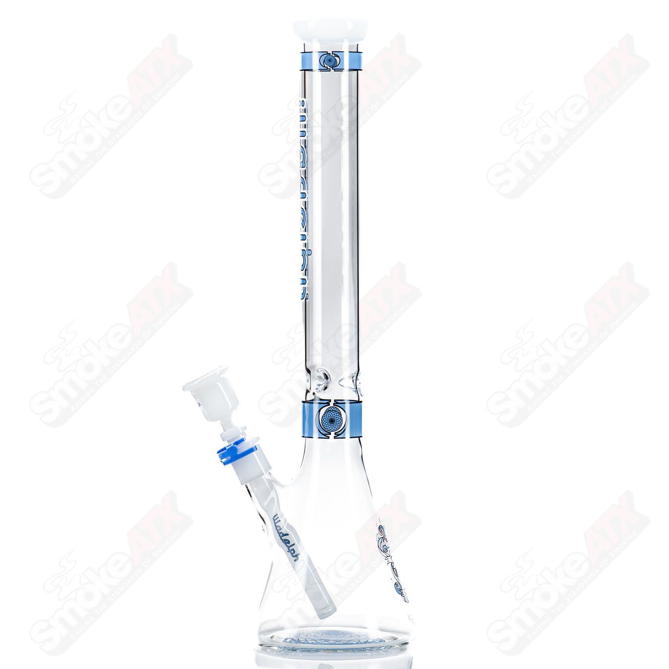 19" (Blue) Signature Series Medium Beaker Illadelph - Smoke ATX 