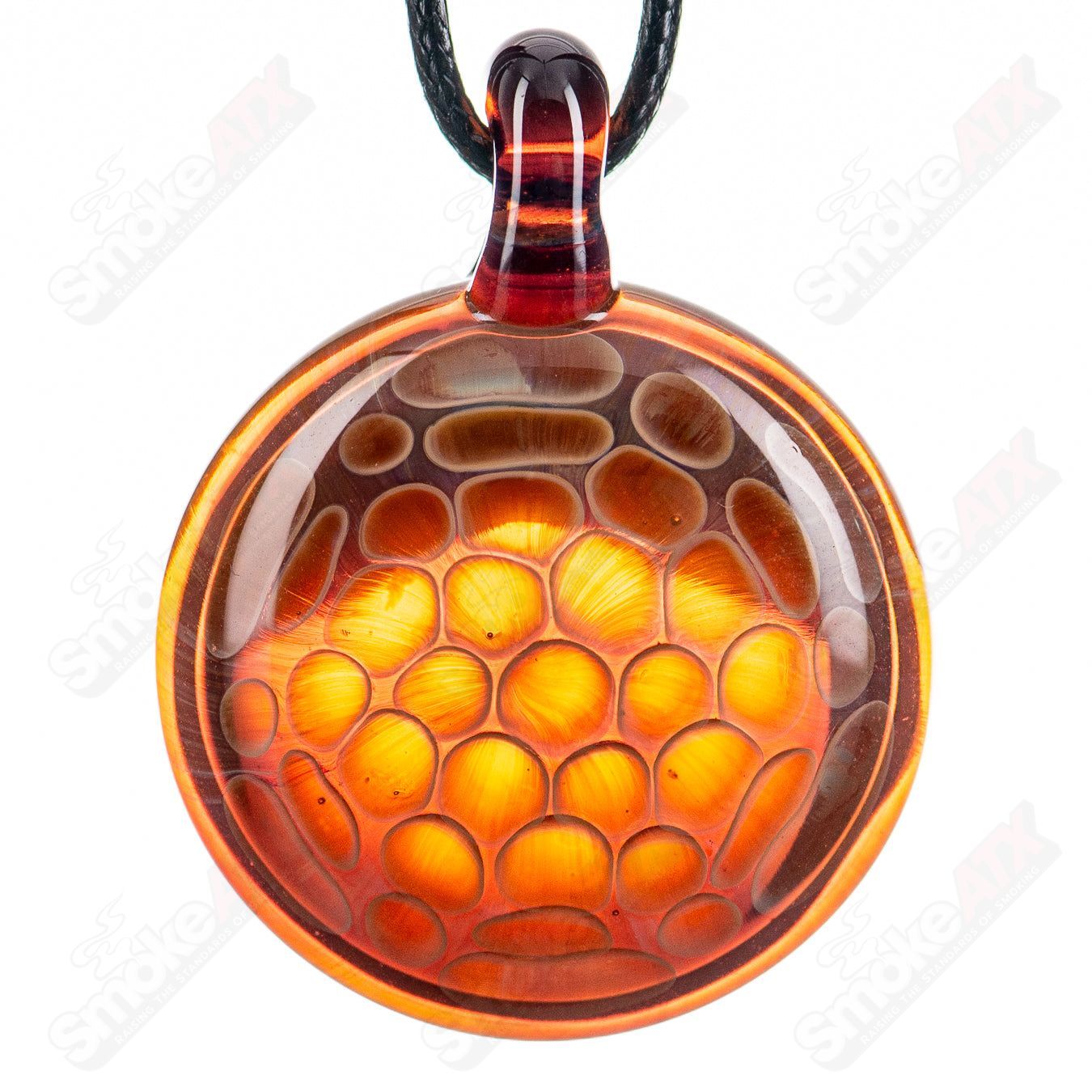 Lokee Amber Purple Honeycomb Pendant - Smoke ATX