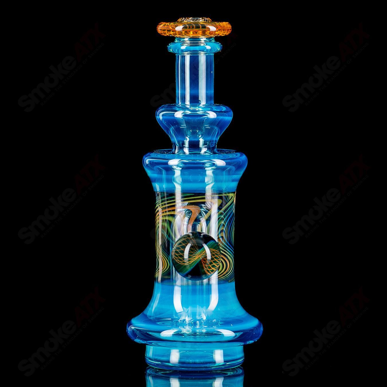 Meta-Terrania Puffco Water Top by Gatez Glass - Smoke ATX 