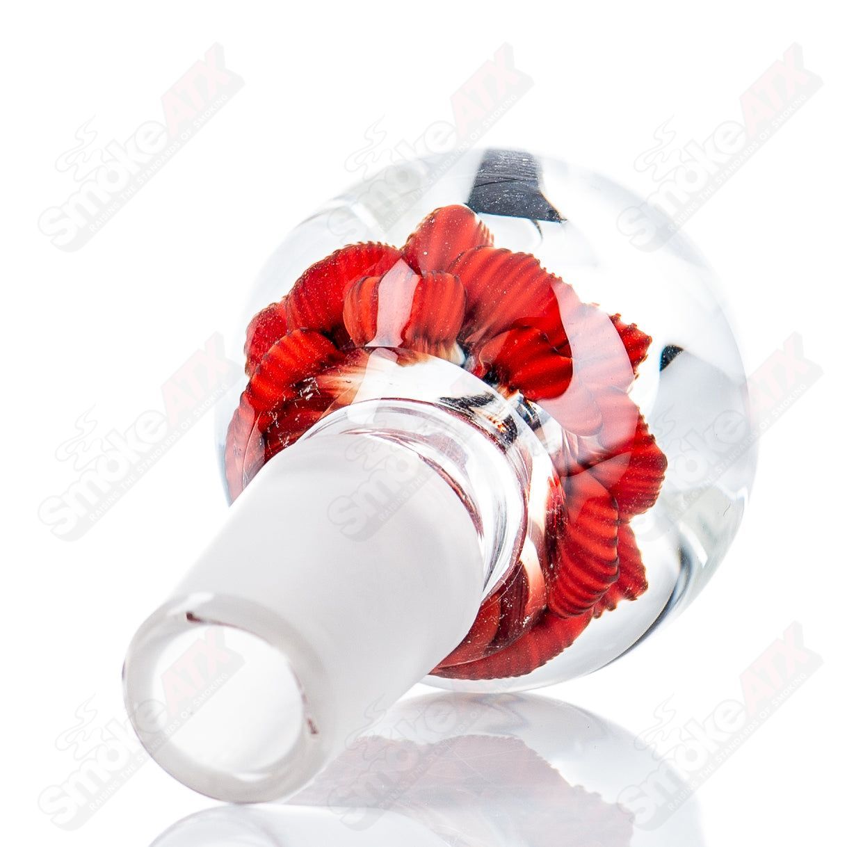 #3 18mm Flower Marble Bowl by Swan Glass - Smoke ATX