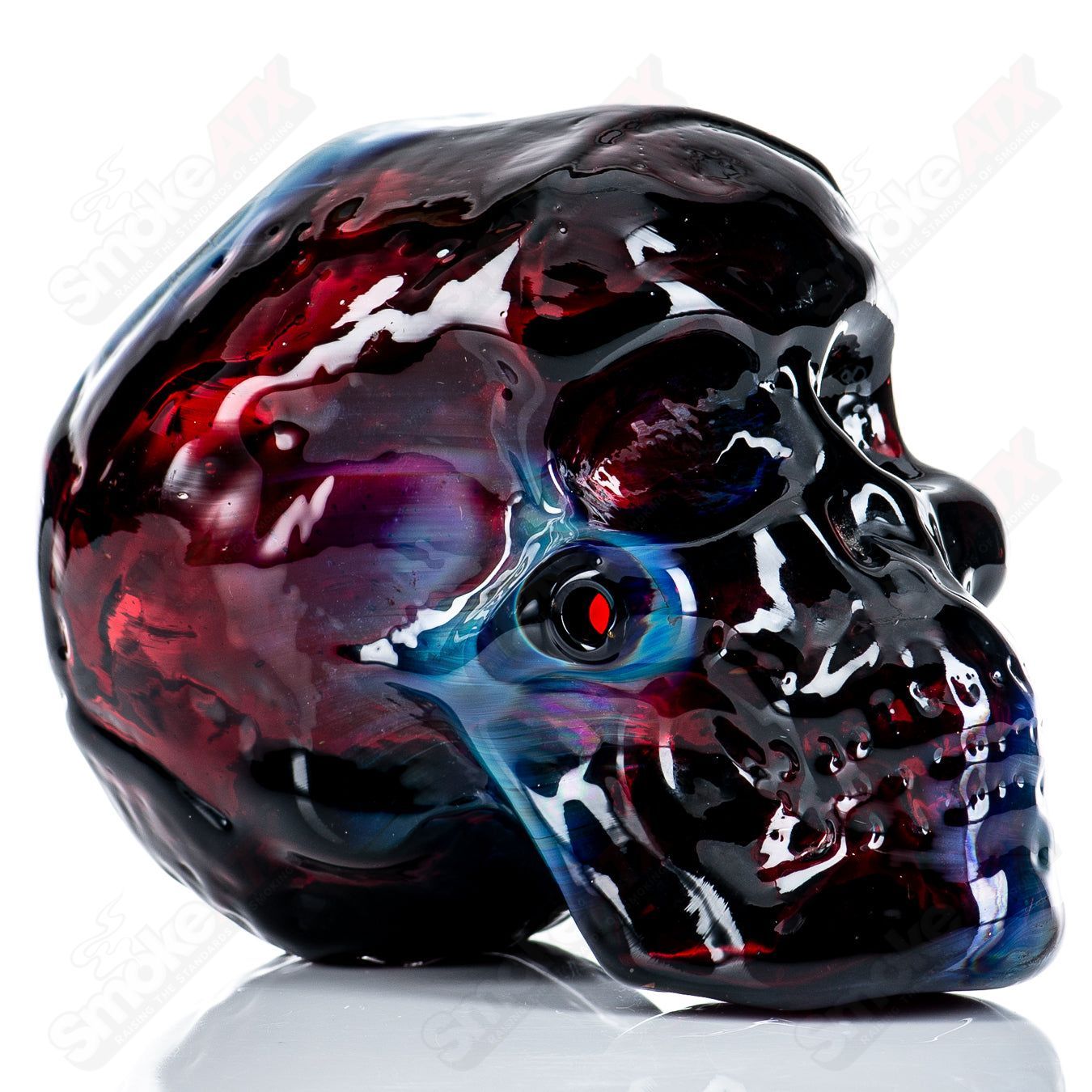 Fumed  Skull Dry Pipe by Team Snodgrass - Smoke ATX 