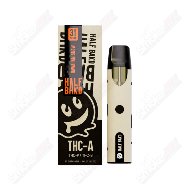 3000mg Hawaiian Snow Sativa Disposable THCA Half Bakd - Smoke ATX 