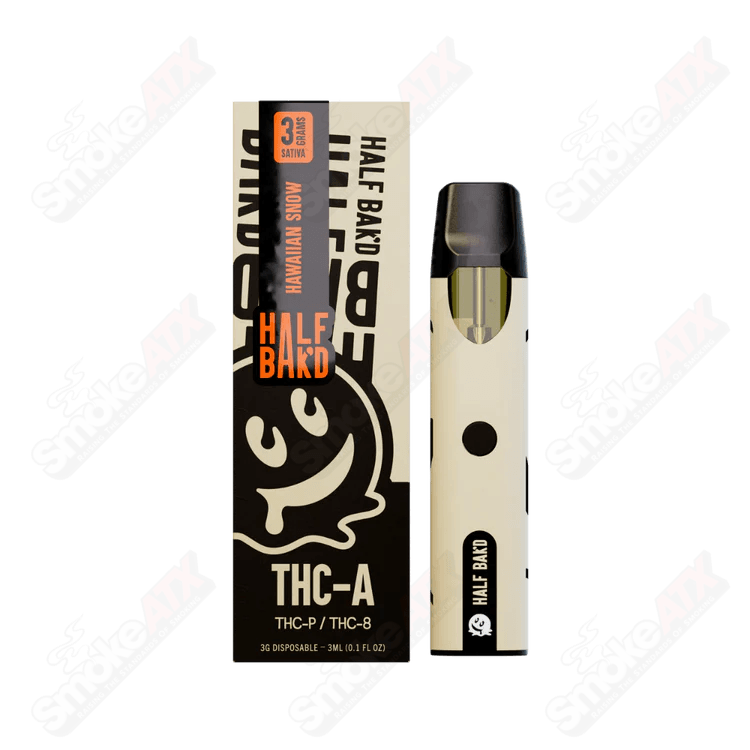 3000mg Hawaiian Snow Sativa Disposable THCA Half Bakd - Smoke ATX 