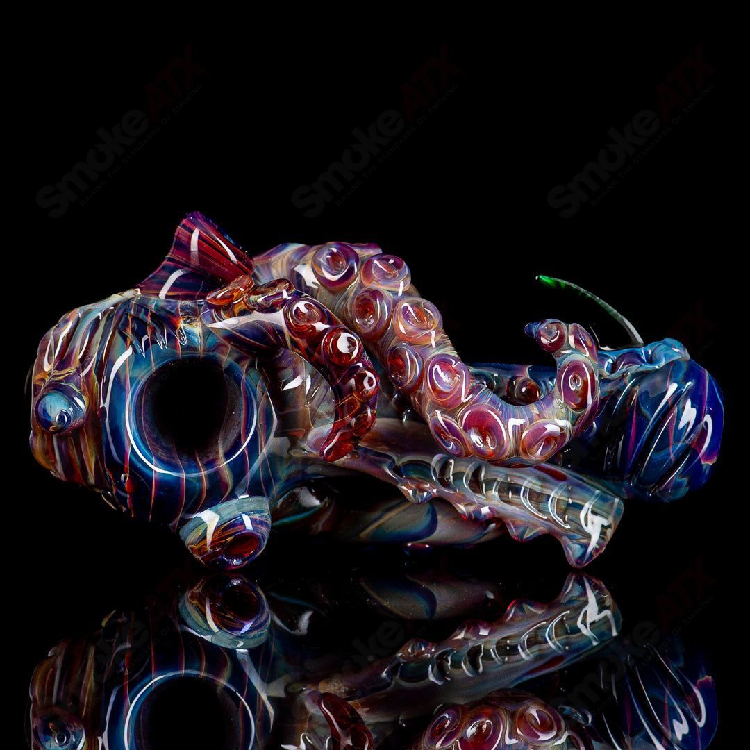 #4 Seamonster Spoon by Mako Glass - Smoke ATX 